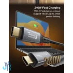 کابل USB-C الدینیو مدل TC-11c 240W طول 1 متر
