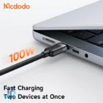 کابل فنری دو سر Type-C مک دودو Mcdodo CA-738 توان 100 وات طول 1.5 متر
