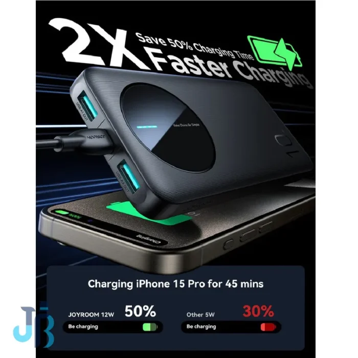 joyroom-jr-pbf12-10000mah-power-bank پاوربانک 10000 جویروم Joyroom JR-PBF12 توان 12 وات
