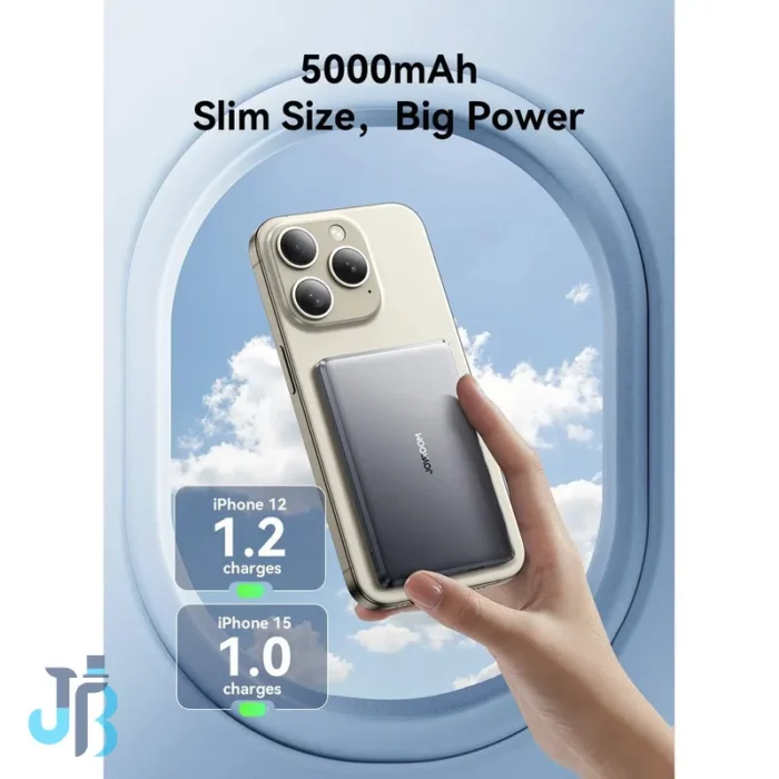 Joyroom-JR-PBM08-Mini-Power-Bank-5000 پاوربانک جوی روم مدل PBM08 ظرفیت 5000 میلی آمپر ساعت