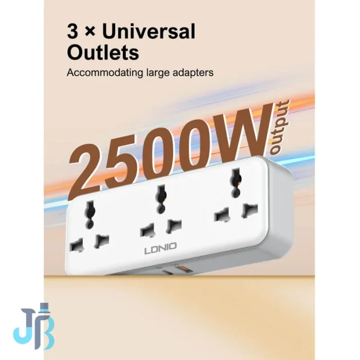 Ldnio-SC3317-Portable-Extension-Power-Socket چند راهی برق و شارژر الدینیو Ldnio SC3317 دارای 3 پورت